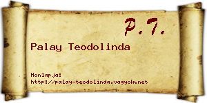 Palay Teodolinda névjegykártya